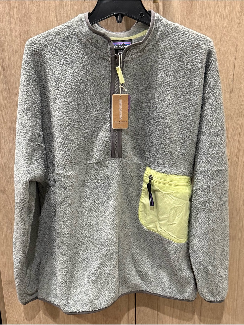 NWTs Patagonia Women’s Re-Tool 1/2 Zip Pullover. Tailored Grey. X-Large
